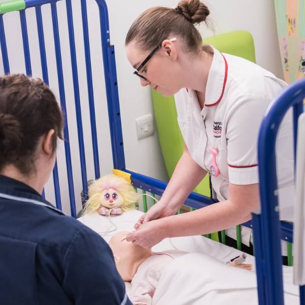Children and young people's nursing students in simulation suite