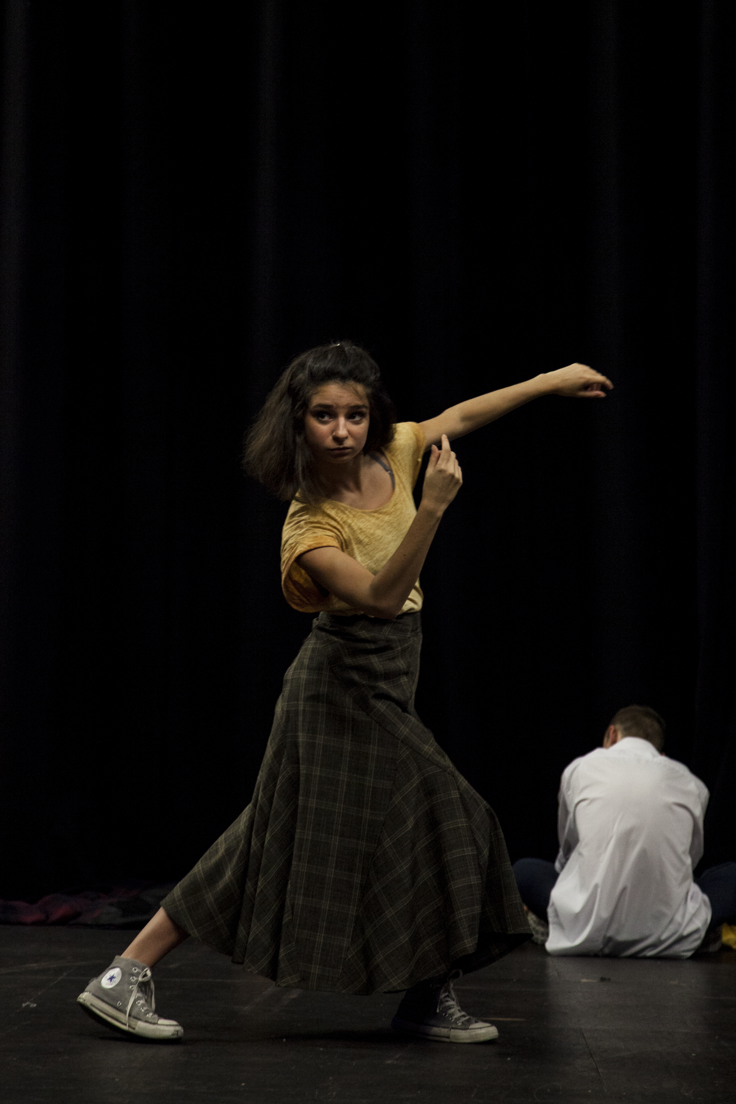 Dance student performing on stage