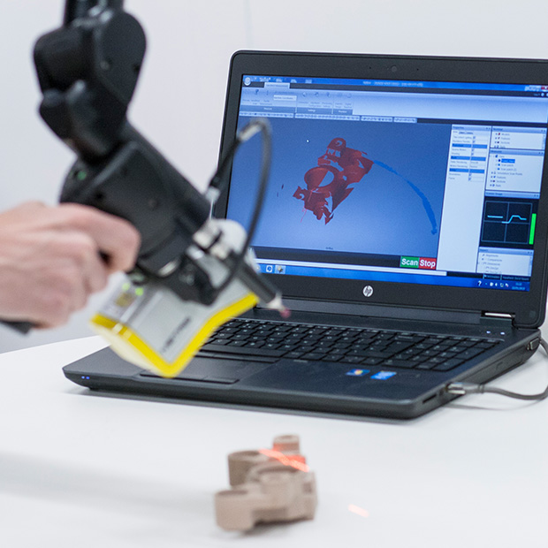 Equipment and laptop in the Engine Room, Morson Maker Space, University of Salford