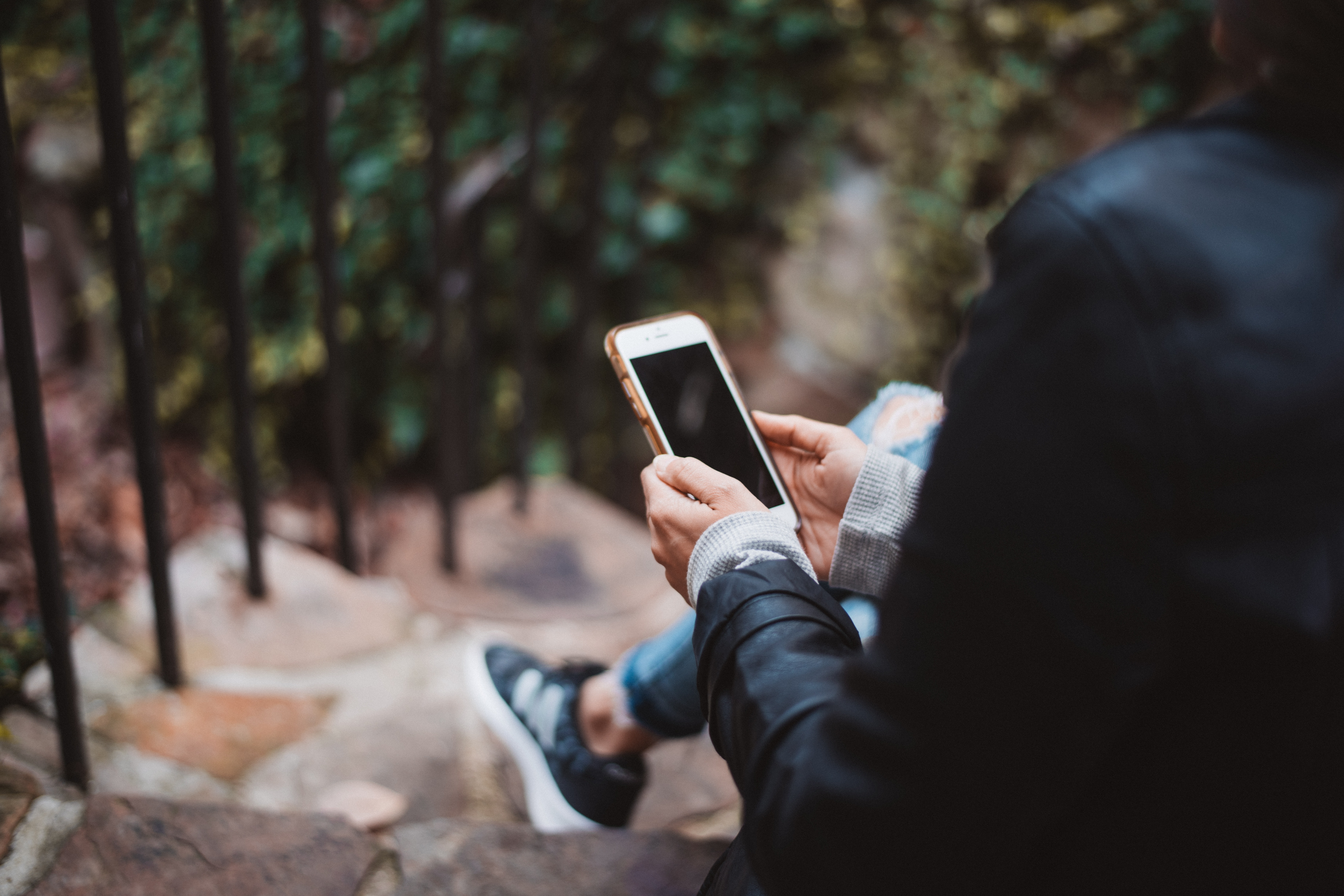 Person holding phone