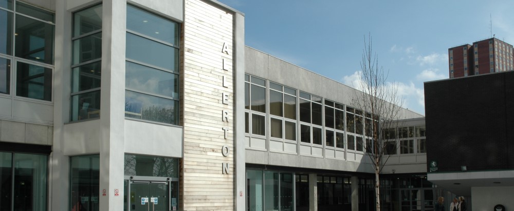 The Allerton entrance showing the Allerton sign