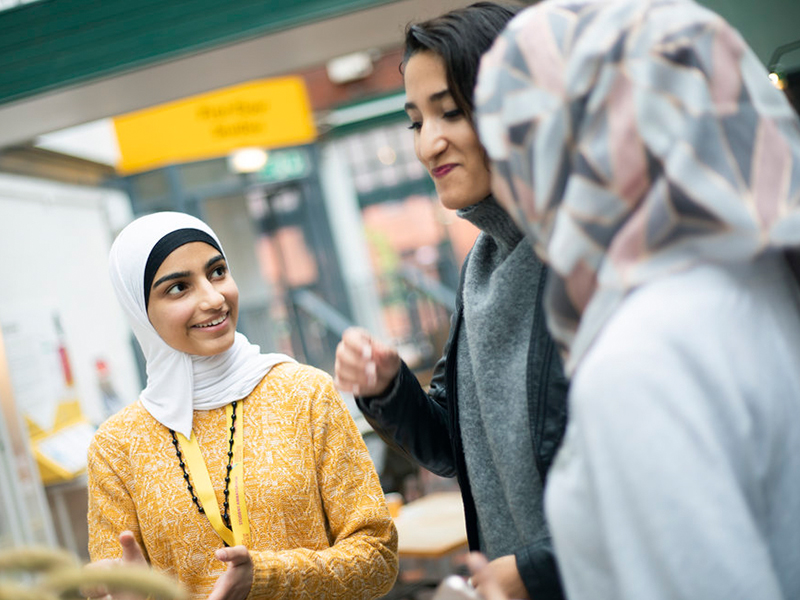 Students in conversation