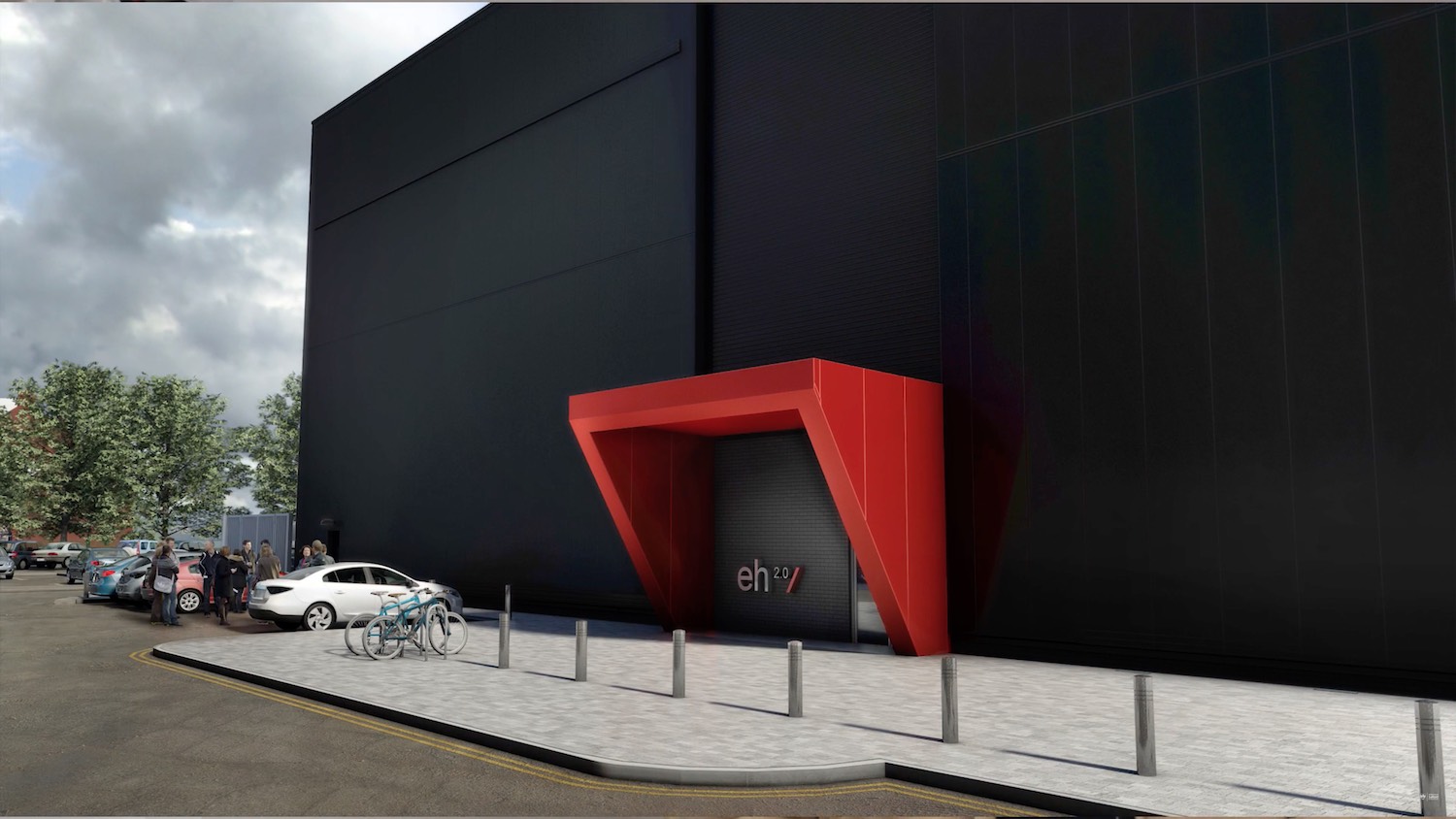External view of Energy House 2.0 entrance, University of Salford