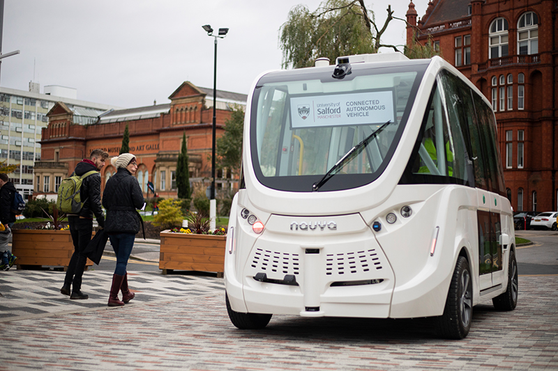 Salford's autonomous vehicle