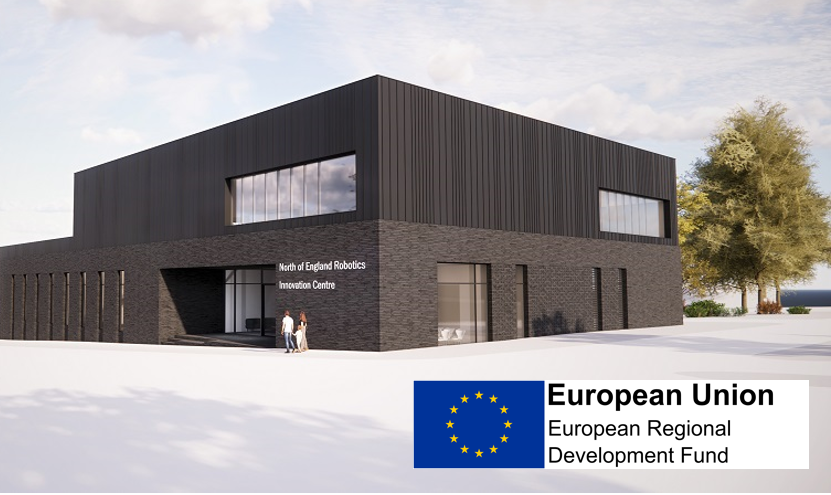 New Robotics Building Plan with European Union logo