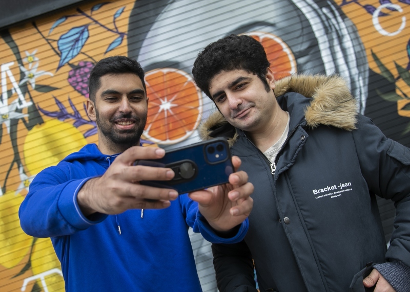 Salford's international students taking a selfie 