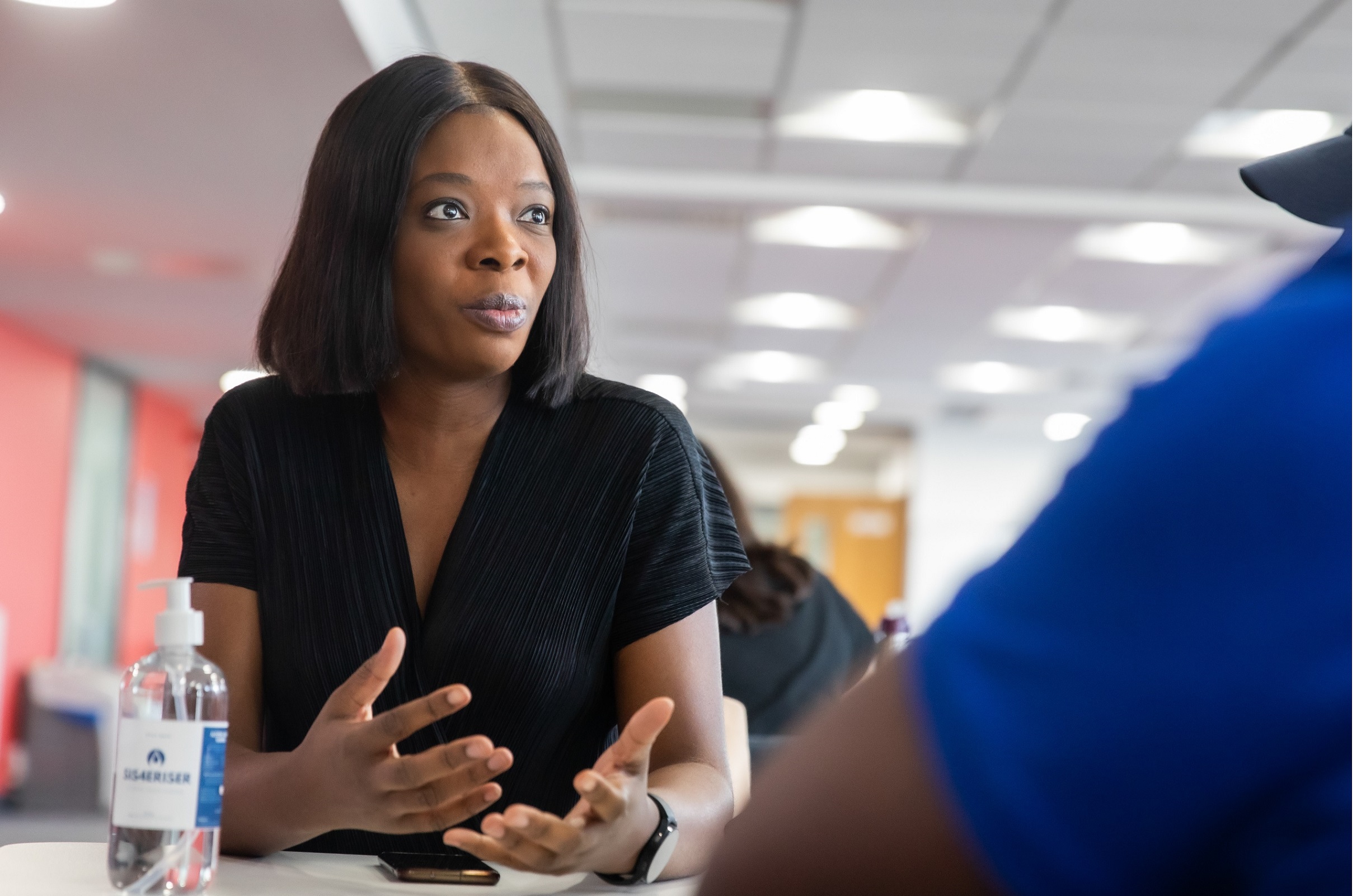 Photo of Temi Ijabiyi talking