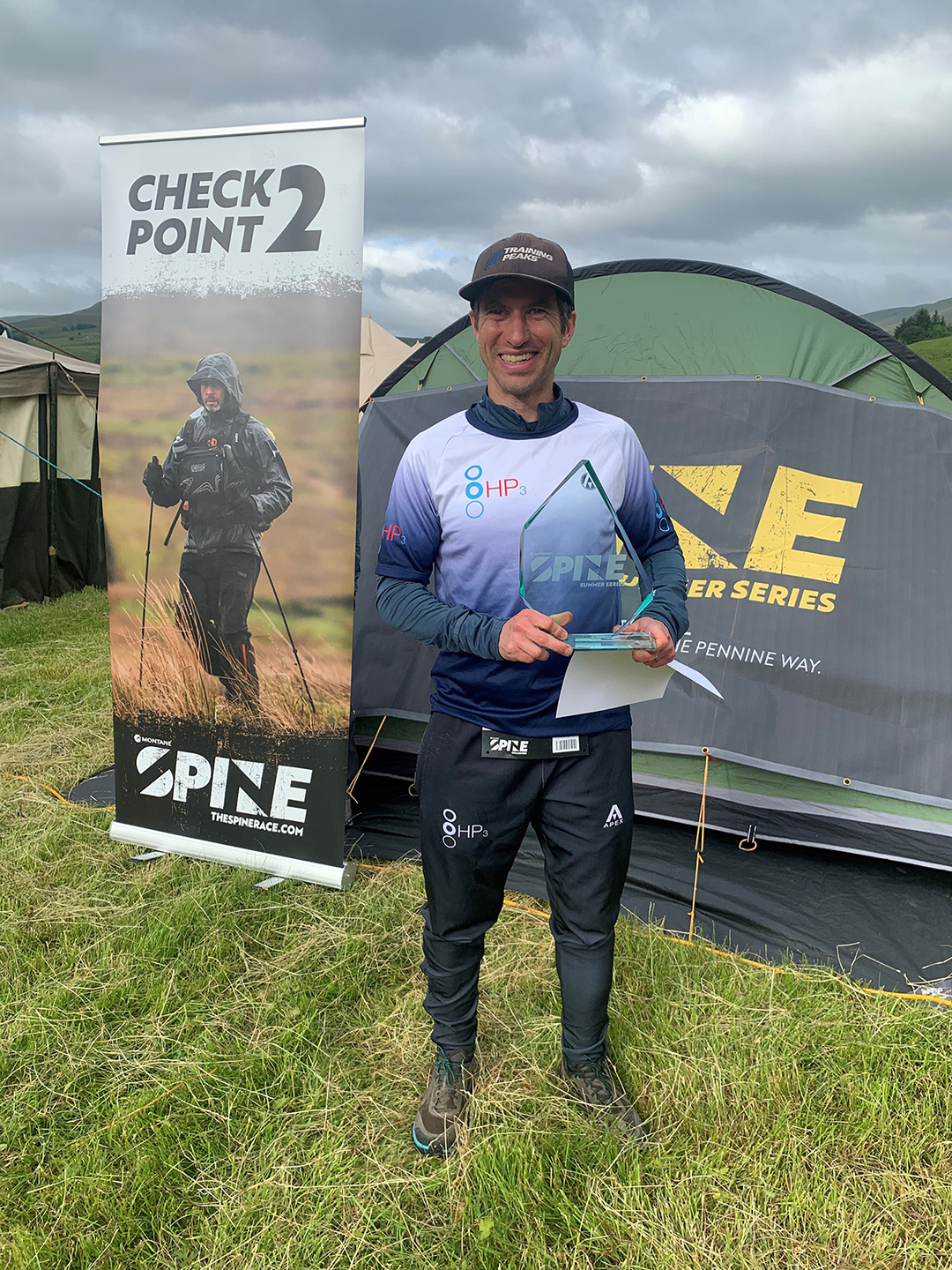 Tim Pigott with his race trophy