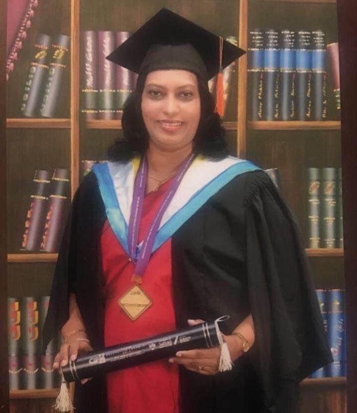Thushari Malalgoda graduating from the University of Salford