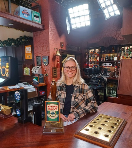 Image is of Lydia Moorfield in the Rovers Return Inn