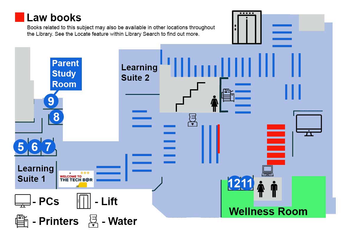 Find Law books in the Library