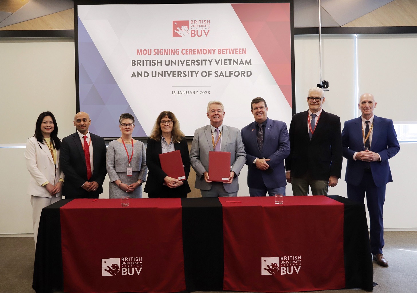 University of Salford agrees an institutional partnership with British University Vietnam.
