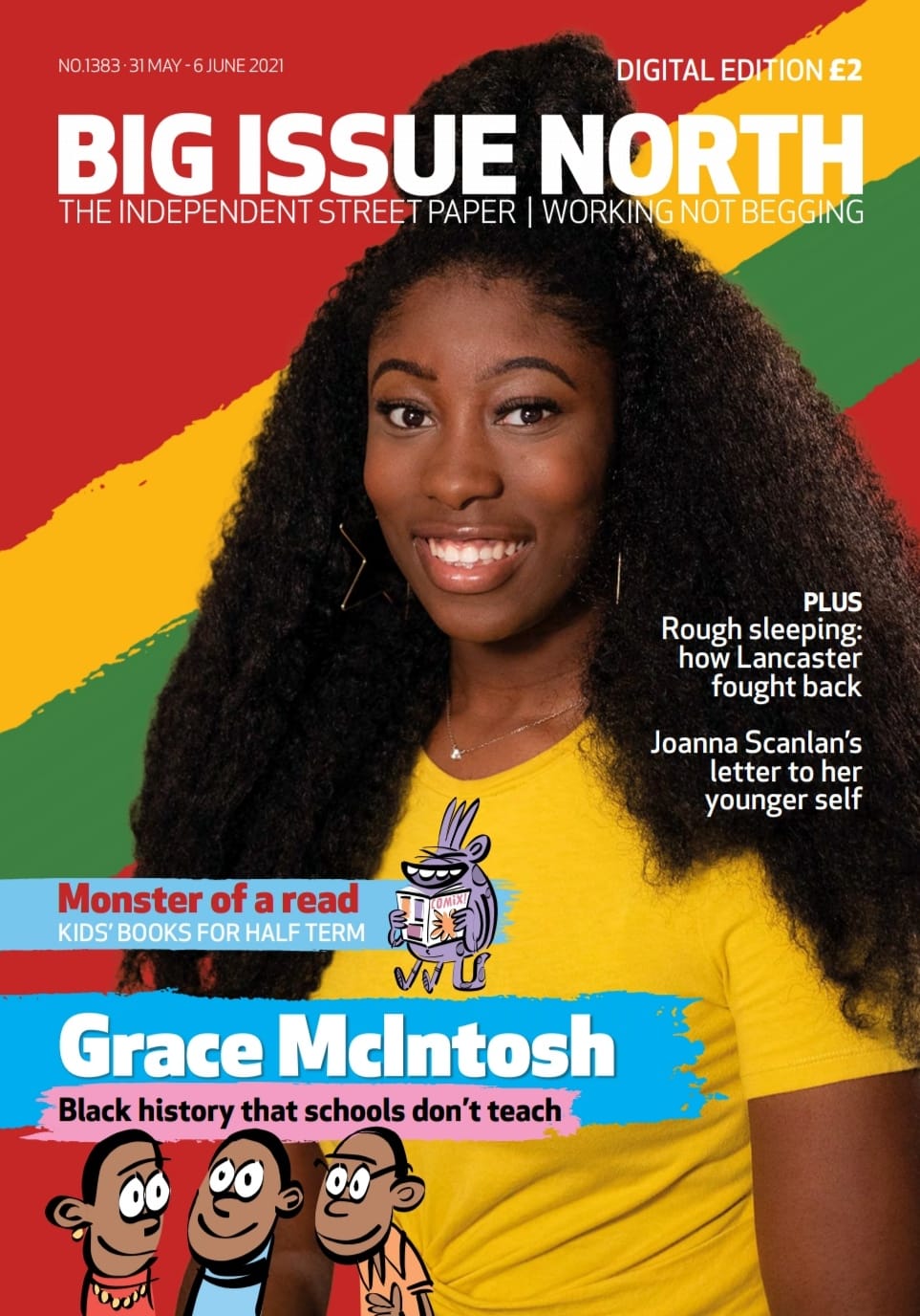 Grace McIntosh starred on the front cover of the Big Issue magazine