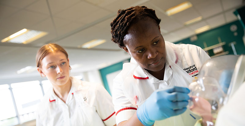 Nursing students in the Simulation Suite, University of Salford - DUPLICATE