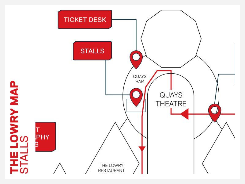 Graduation map showing stalls location in The Lowry