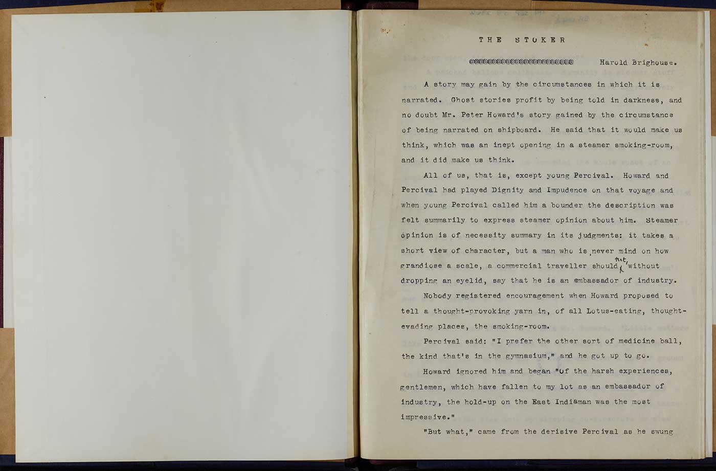 The first page of The Stoker