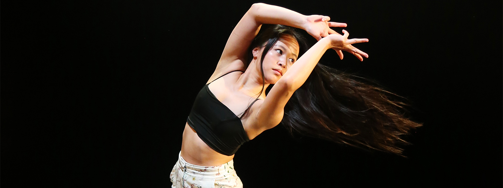 student dancing in studio