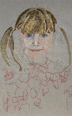 Self portrait of Victoria out of thread