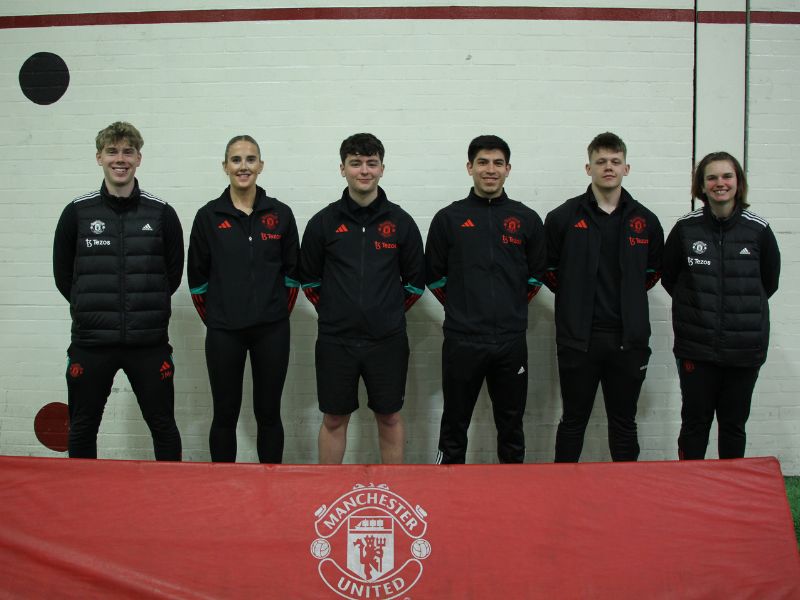 SBS Students with MUFC Emerging Talent Team