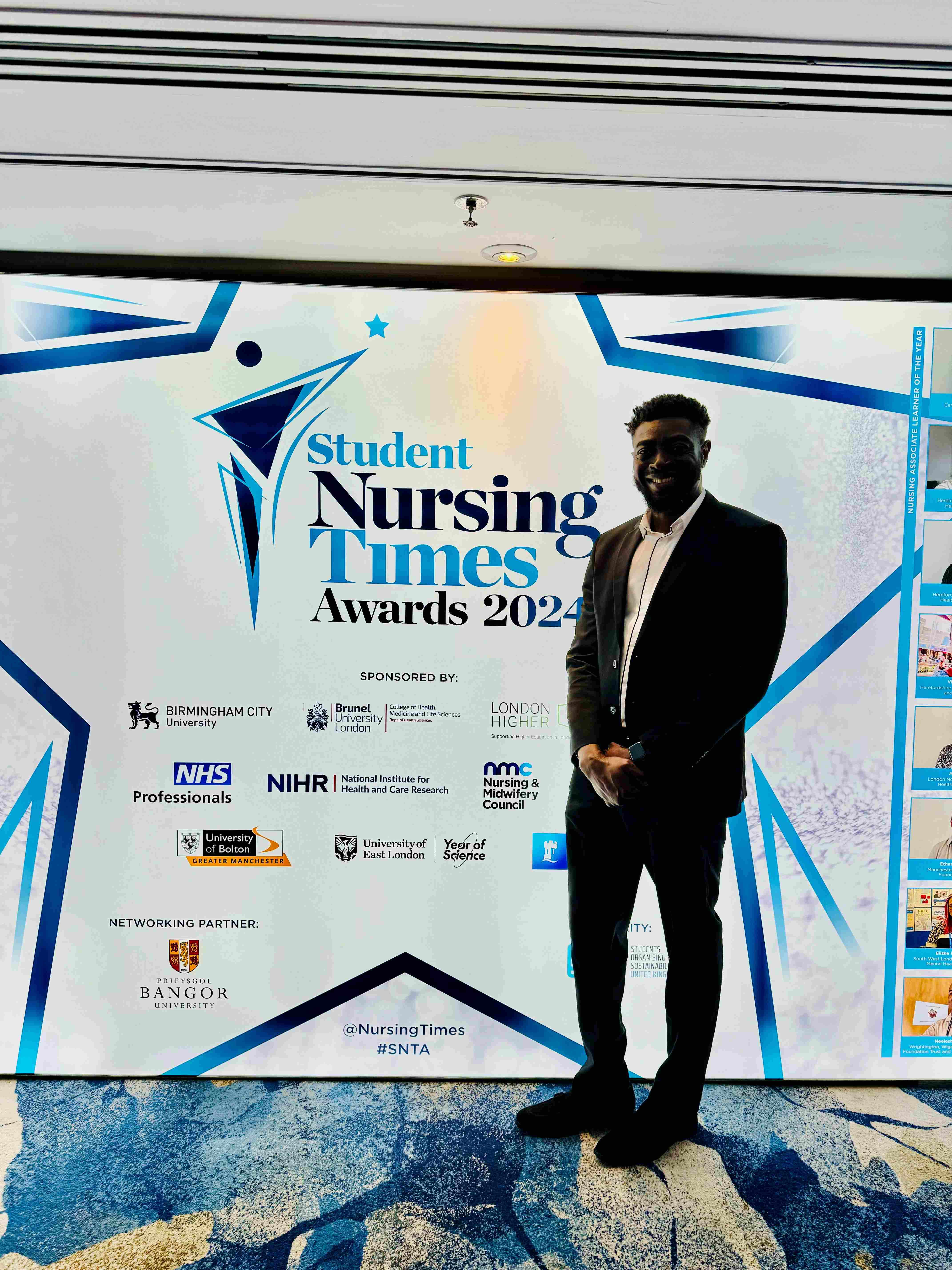 Oriyomi Aminu wins Student Nursing Times Award