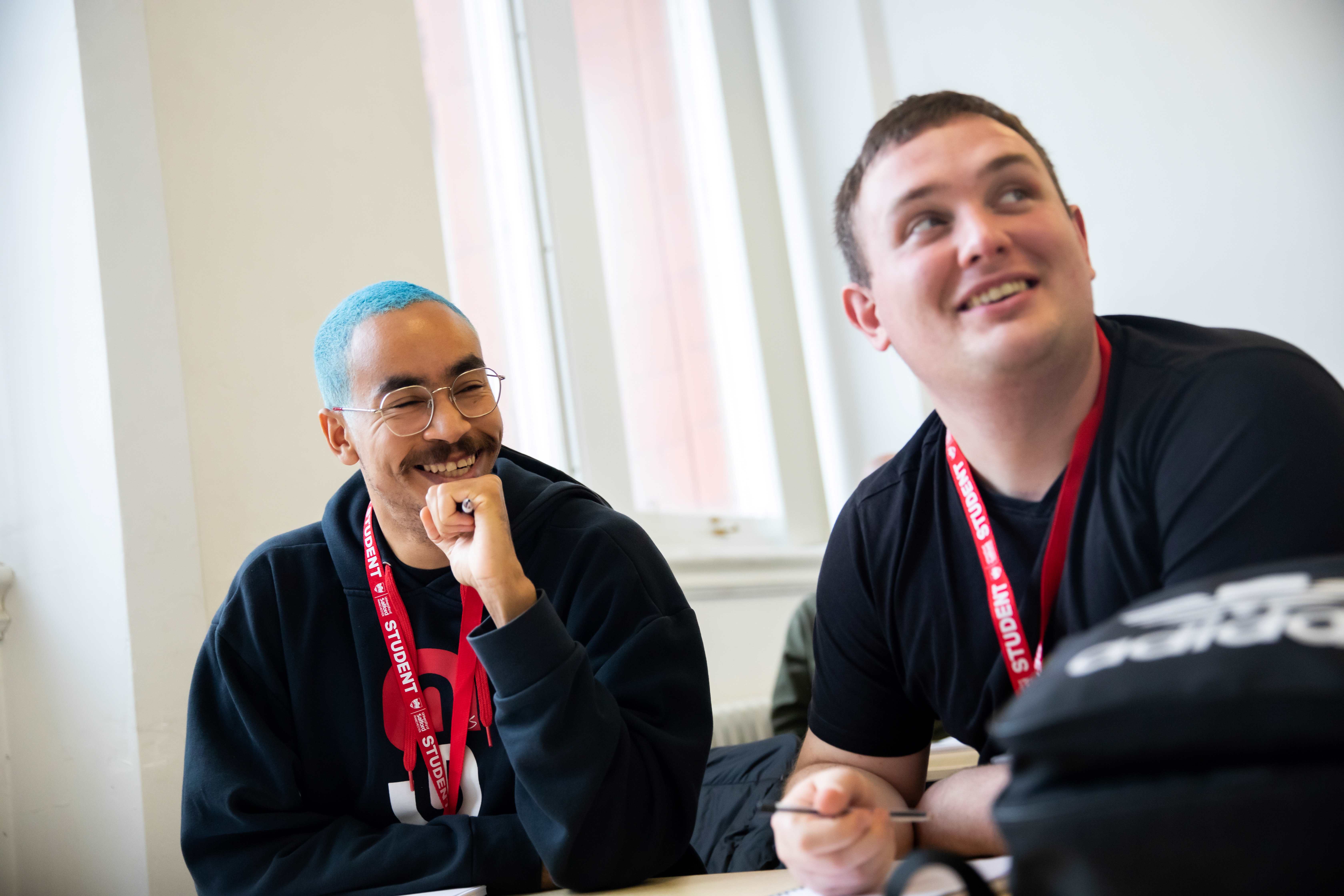 Two Biomedical Science apprentices in a seminar