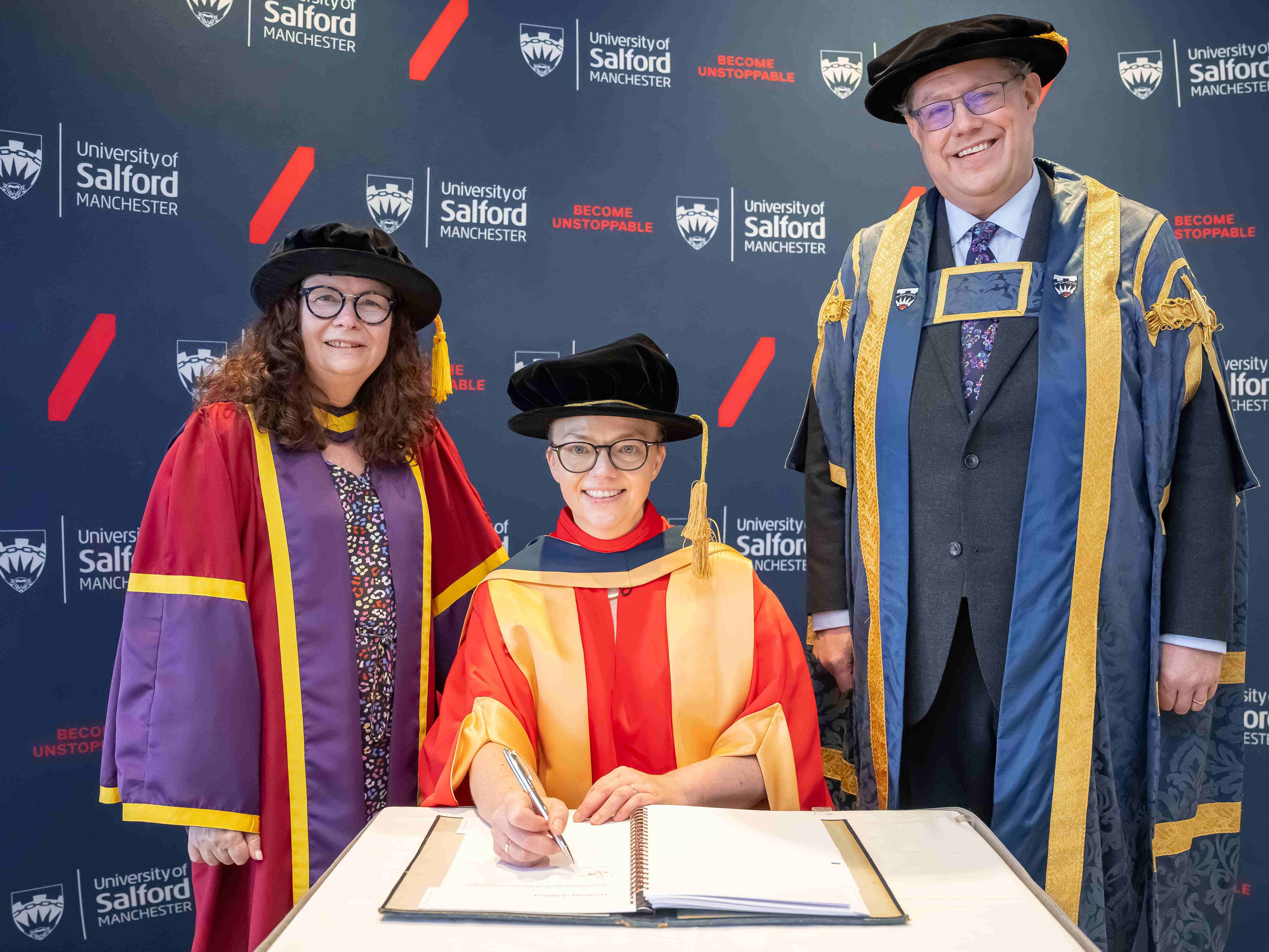 Professor Francine Morris, Jeanette Gamble, Professor Simon Green
