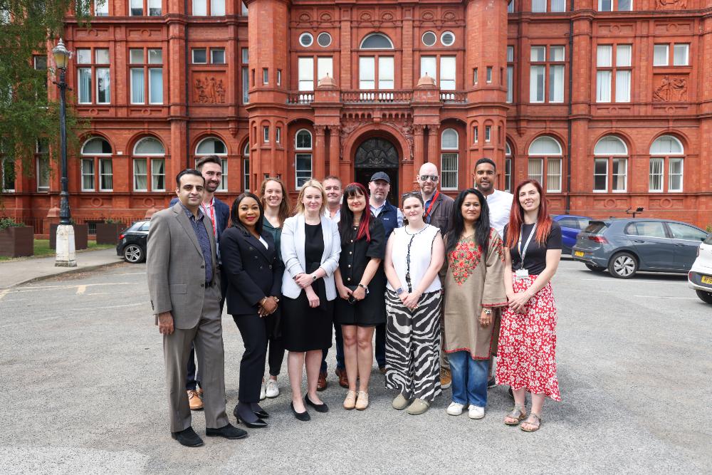 International Recruitment Team outside Peel Building