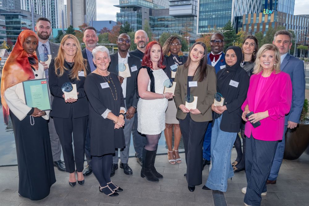 The winners and highly commended pose for a group photo at the Alumni Achievement Awards 2025