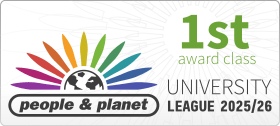People and Planet (1st award university league 2025/26) logo