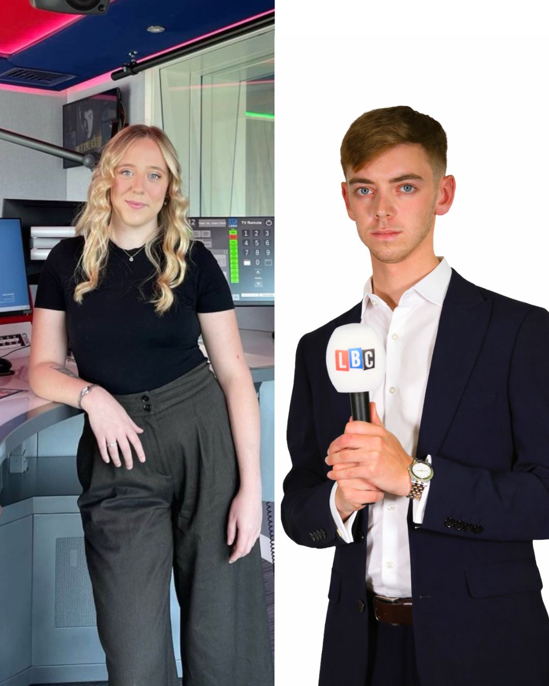 A side by side photo of Annie Mae Walker and George Icke