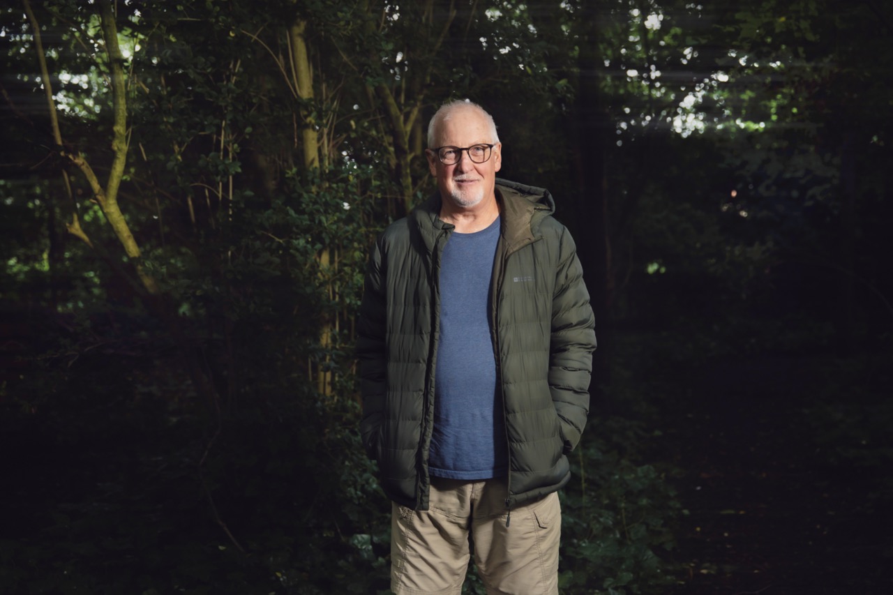 An image of a man stood outside 