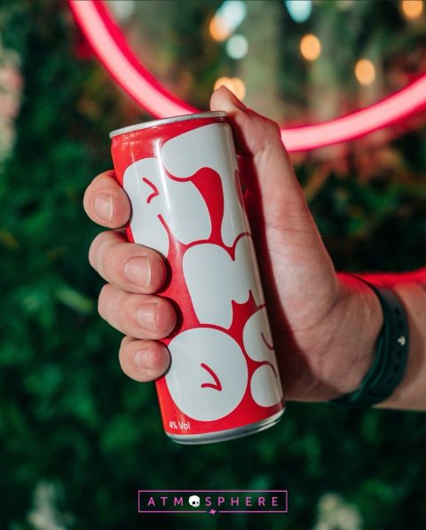 Atmosphere cans branded by University of Salford students