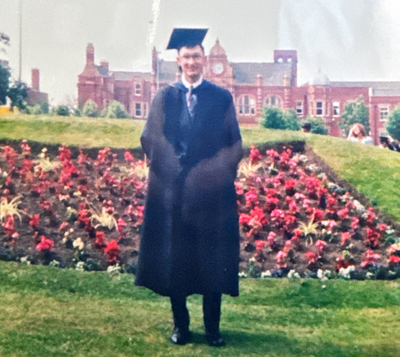 Paul Birks on Graduation Day 1990