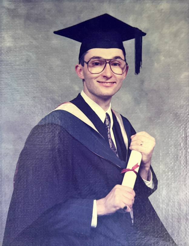 Paul Birks on his Graduation Day, 1990