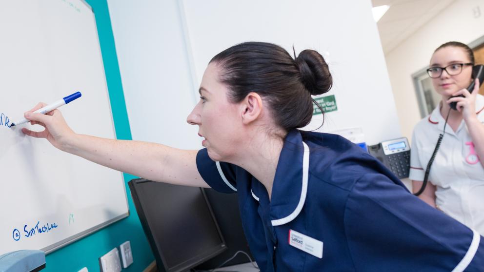 Staff in a hospital setting