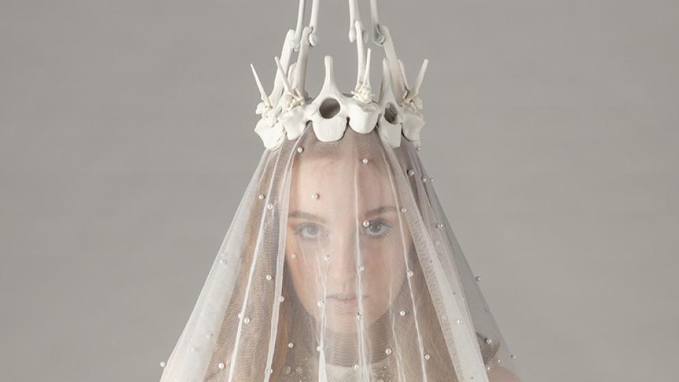 Person wearing Salome bride clothing