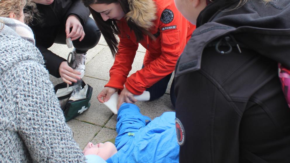 A simulation exercise taking place at the University of Salford