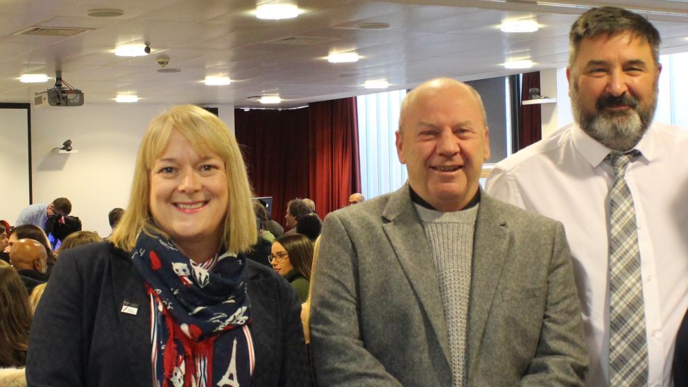 Dr Vicky Halliwell, Deputy Dean of the School of Health and Society with colleagues