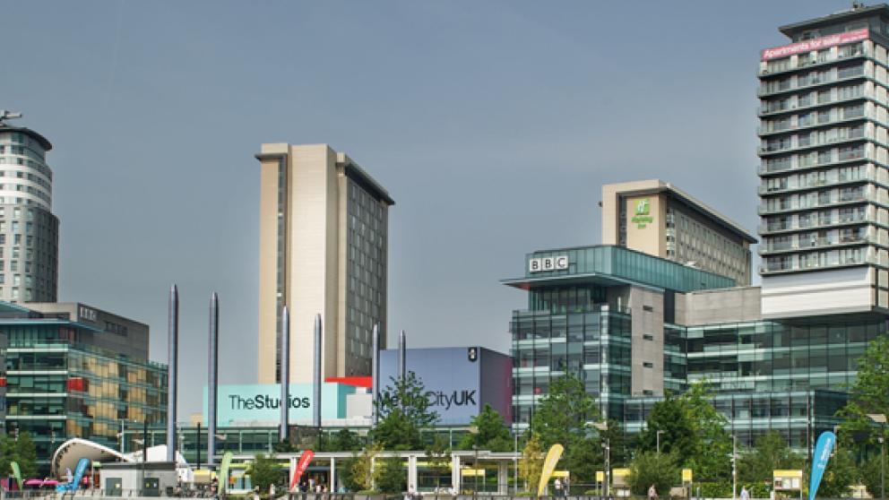 media city with canal 