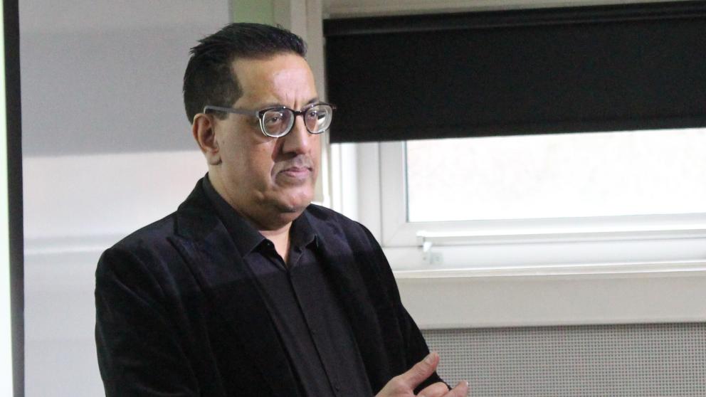 Nazir Afzal listening to students