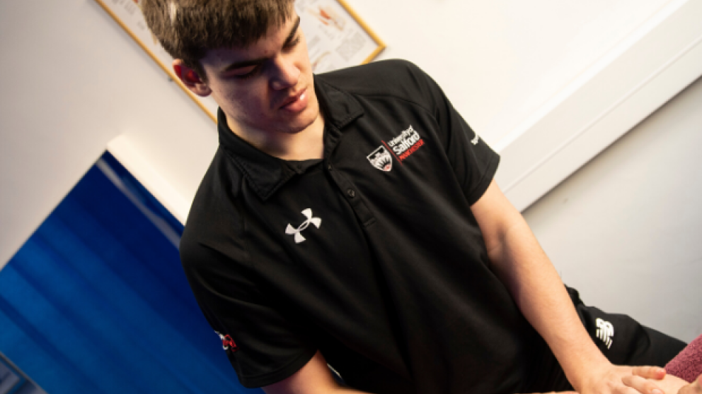 Sport Rehab Student in Rehab Clinic