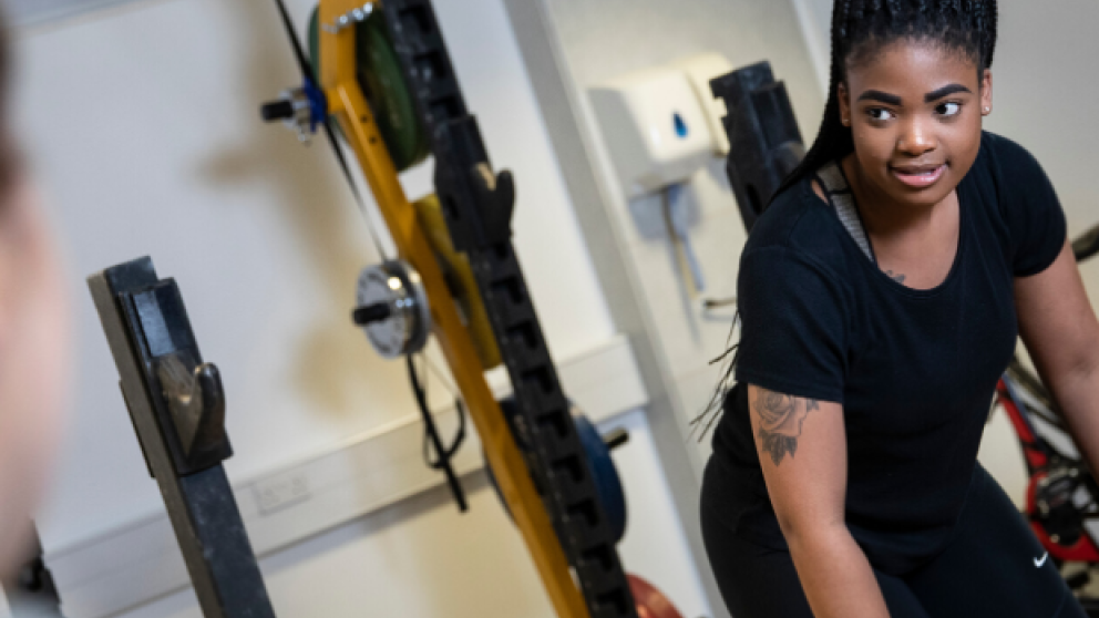 Sport Rehab Student in Strength & Conditioning Suite