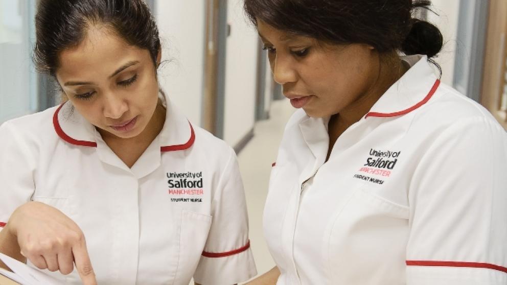 Nursing students at Salford
