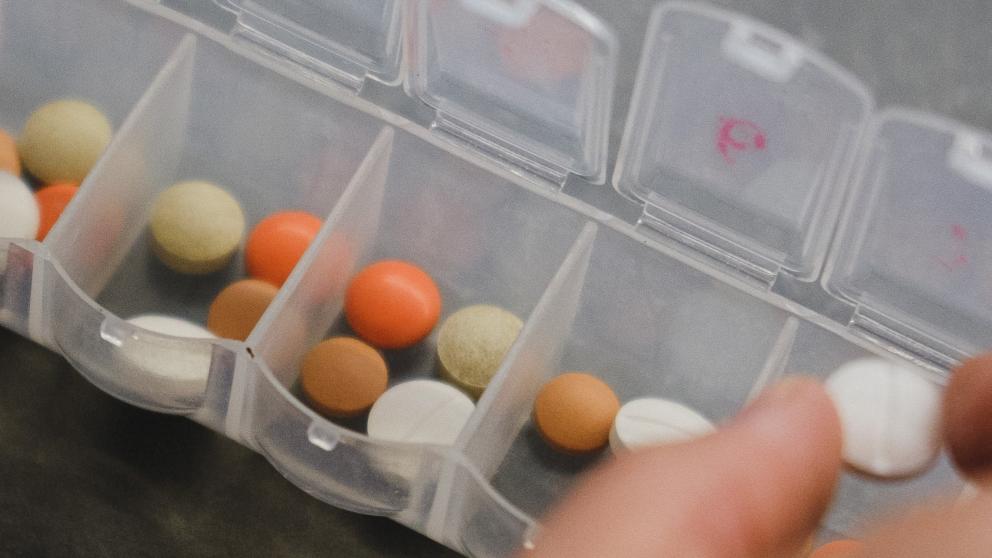 Pills inside an organisation case