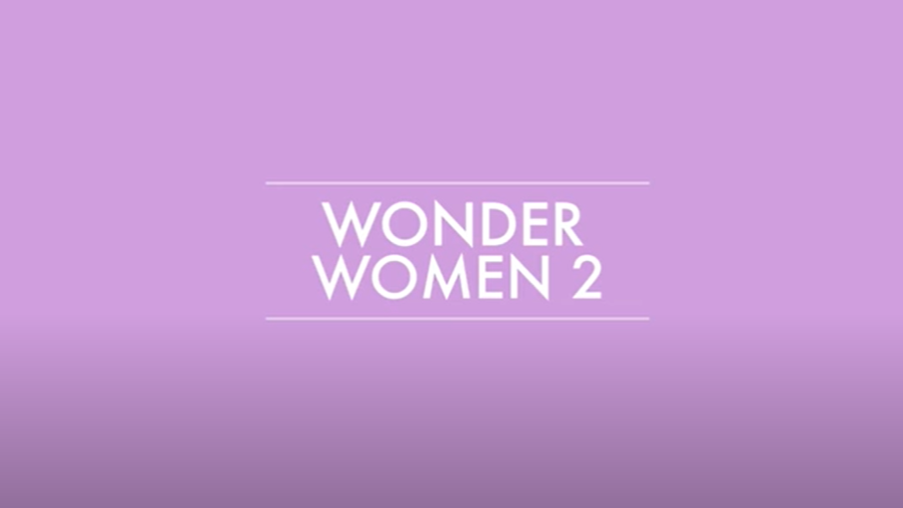 Wonder Women text on a pink background
