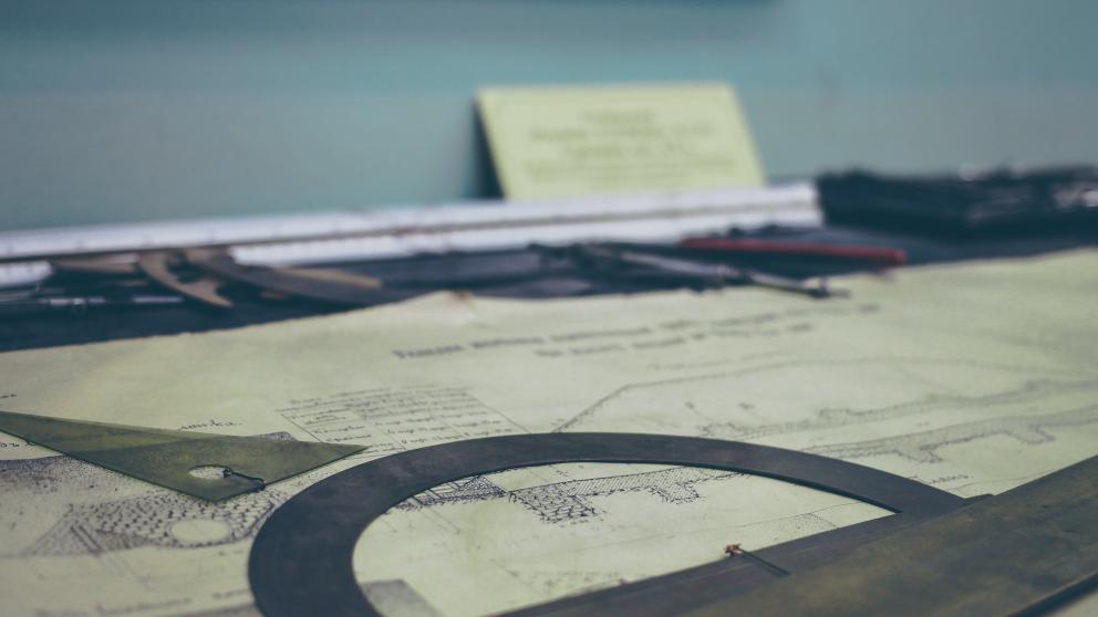 Technical drawing in the Morson Maker Space, University of Salford