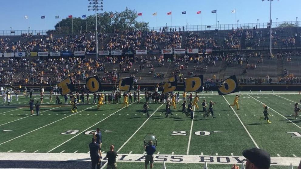 American football game at the University of Toledo