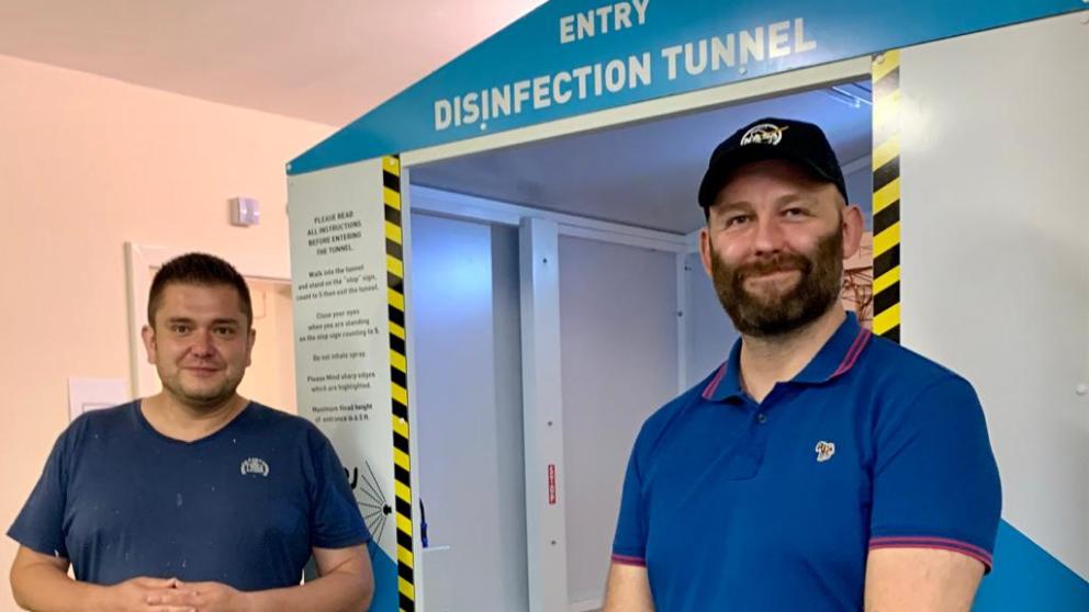 Ondrej and Salford Mayor - Panacea Protective Equipment