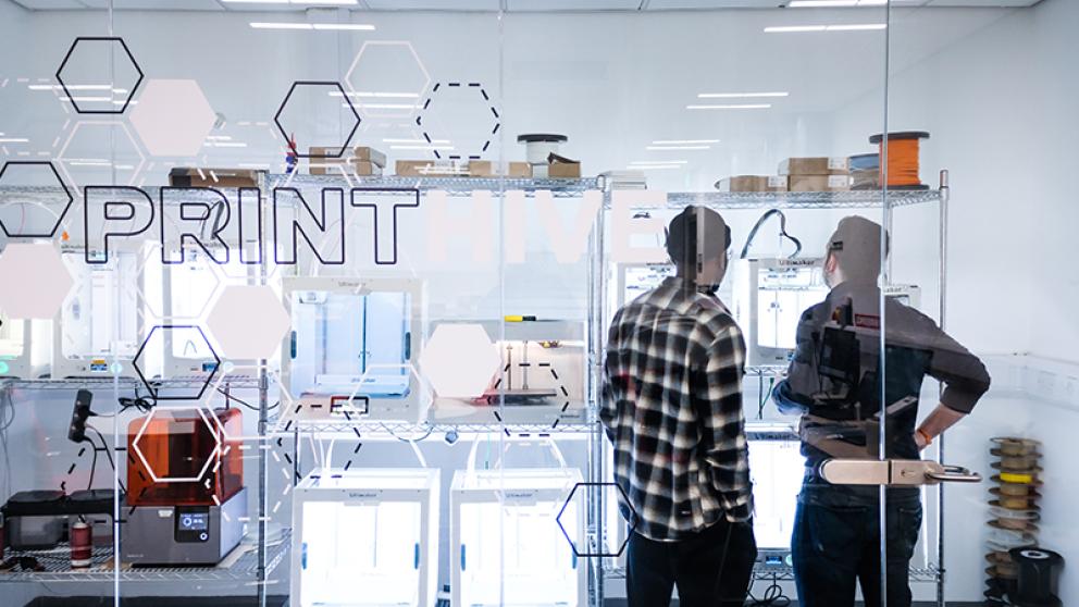 Print Hive in the Morson Maker Space, University of Salford