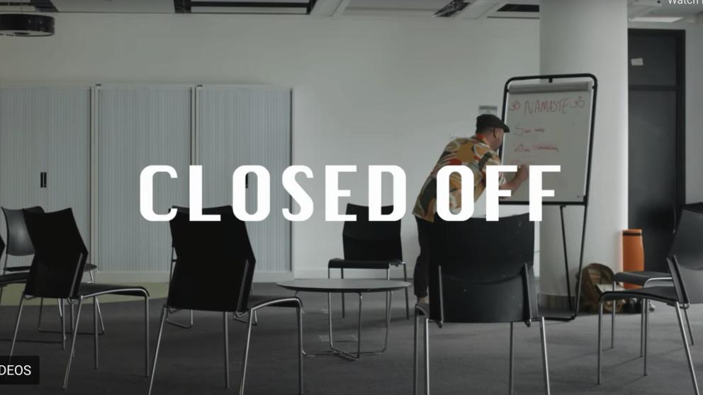 A screenshot of the title of the film 'Closed Off'.